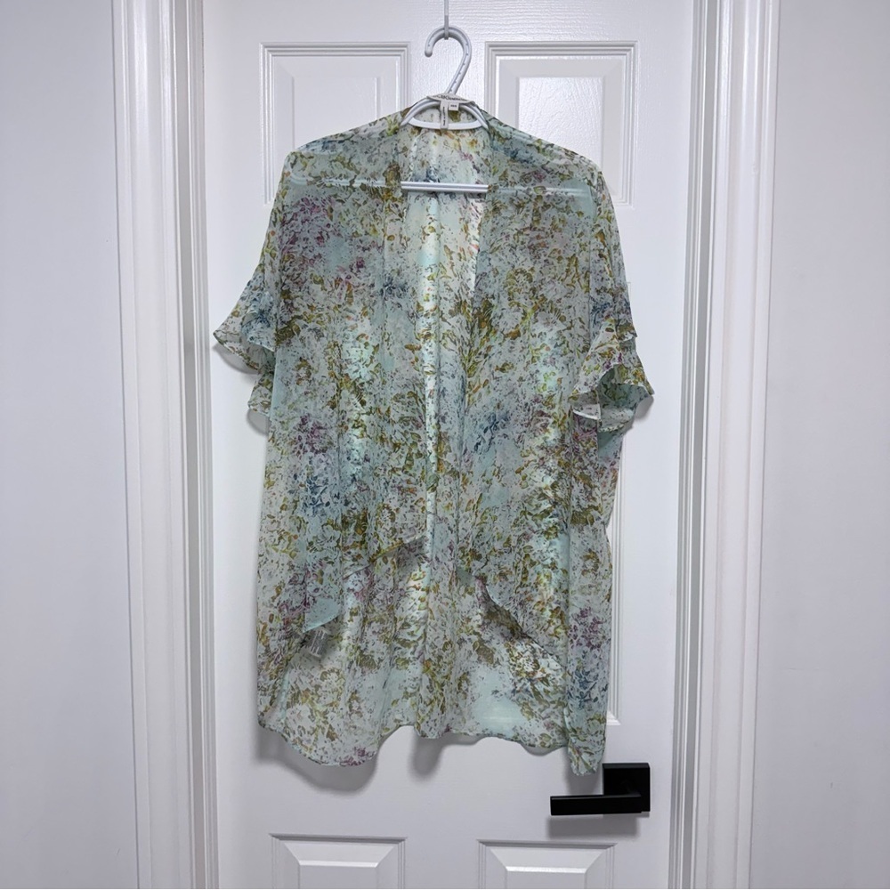 [BCBGeneration] Floral Sheer Kimono Cardigan